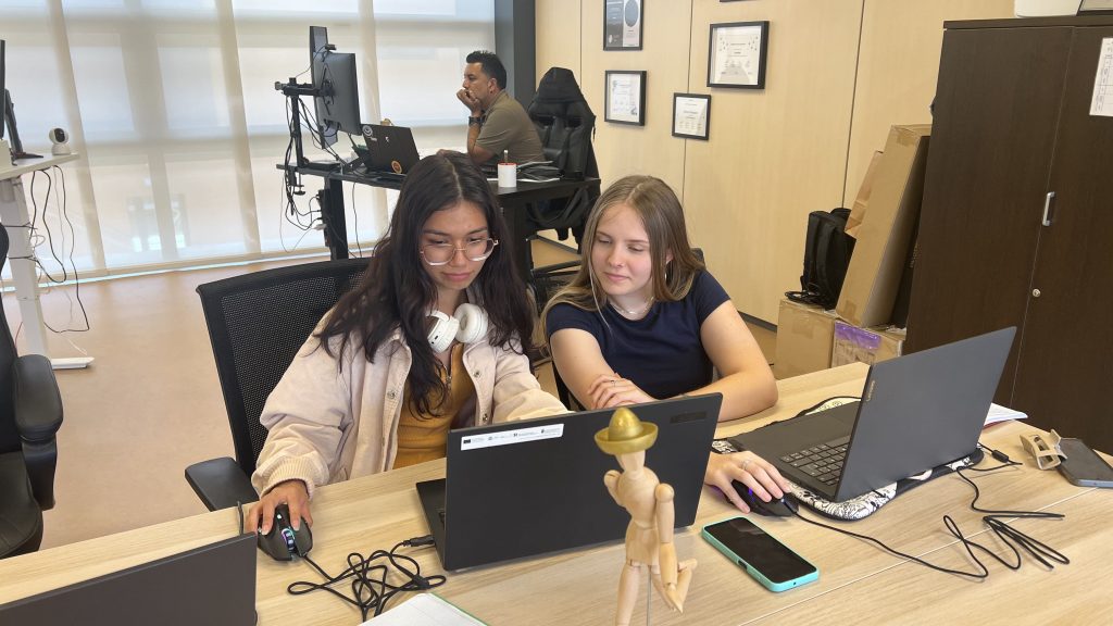 2025 internship team during a working session at MNX Online