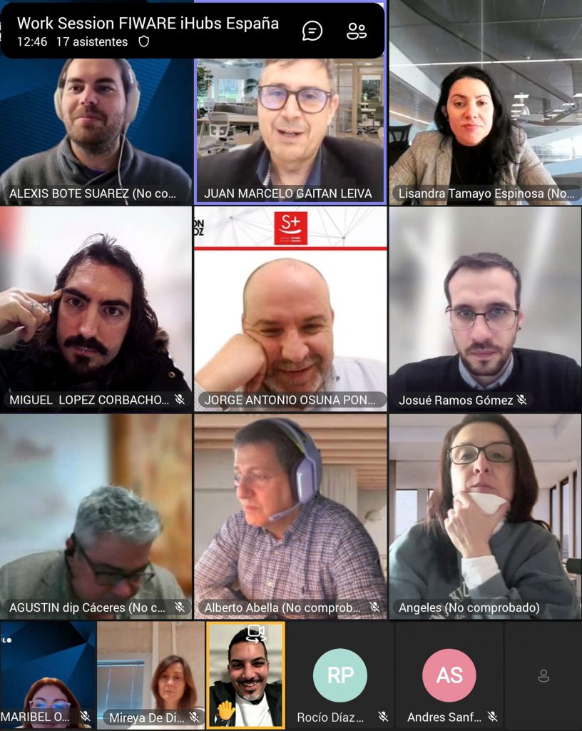 Reunión de coordinación entre iHubs sobre colaboración y espacios de datos.